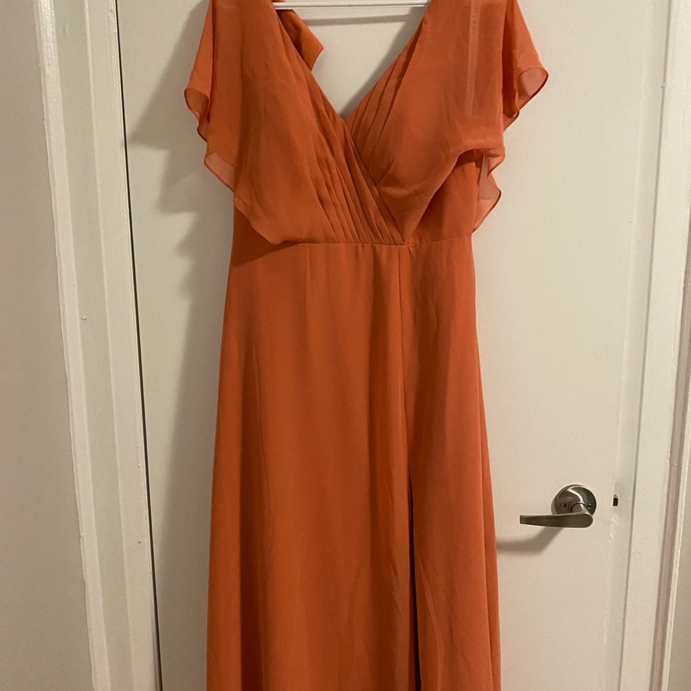 Azazie Rylee Women's Dress in Rust - Picture 2 of 5